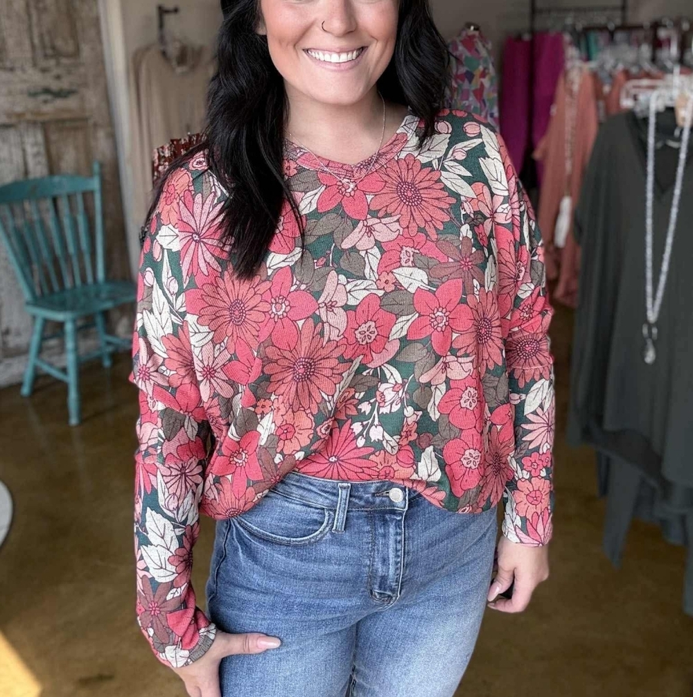New Floral Vneck Top